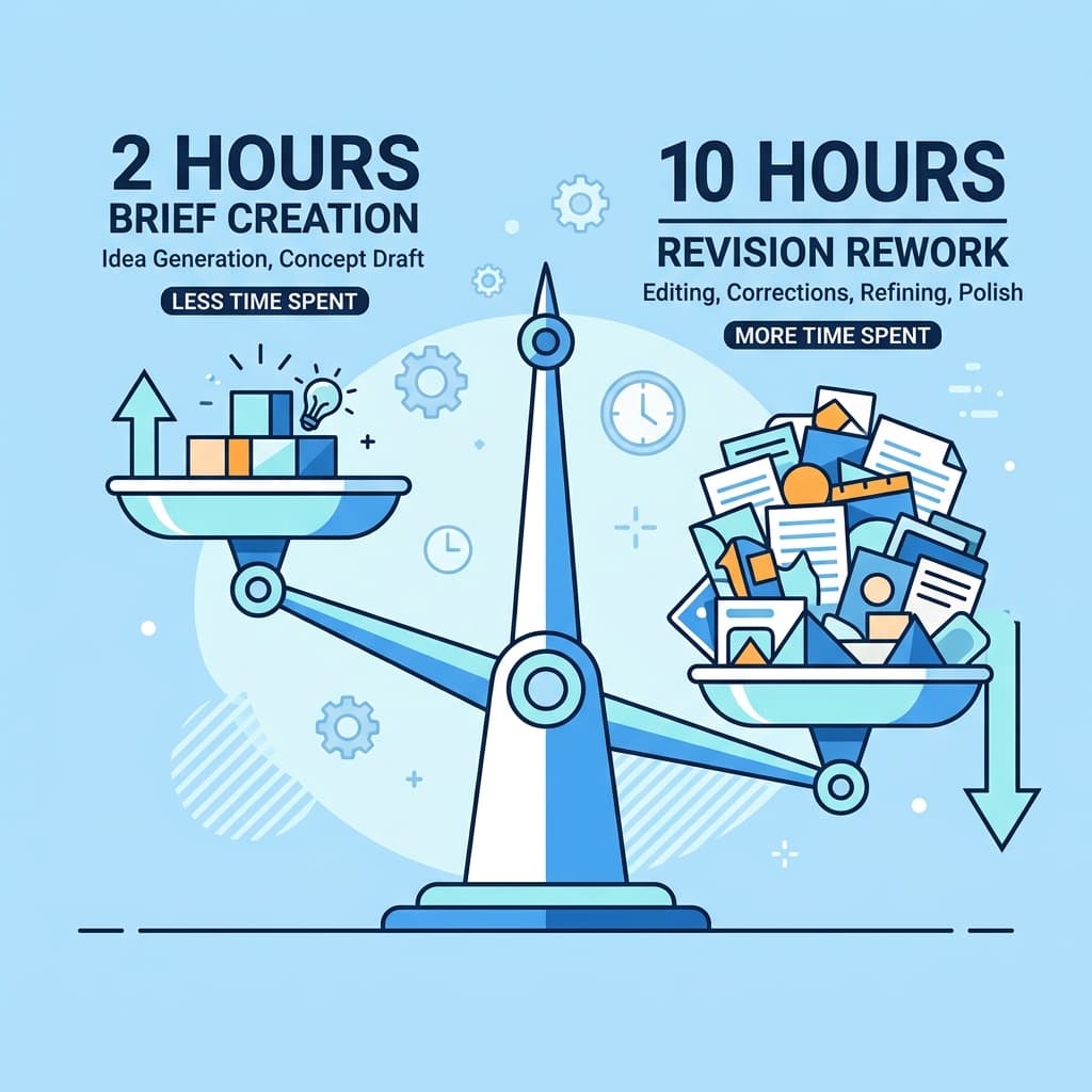 The Cost of a Bad Brief in Real Time and Money - illustration