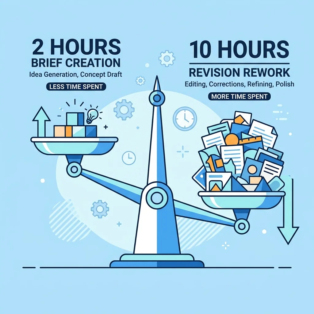 The Cost of a Bad Brief in Real Time and Money - illustration