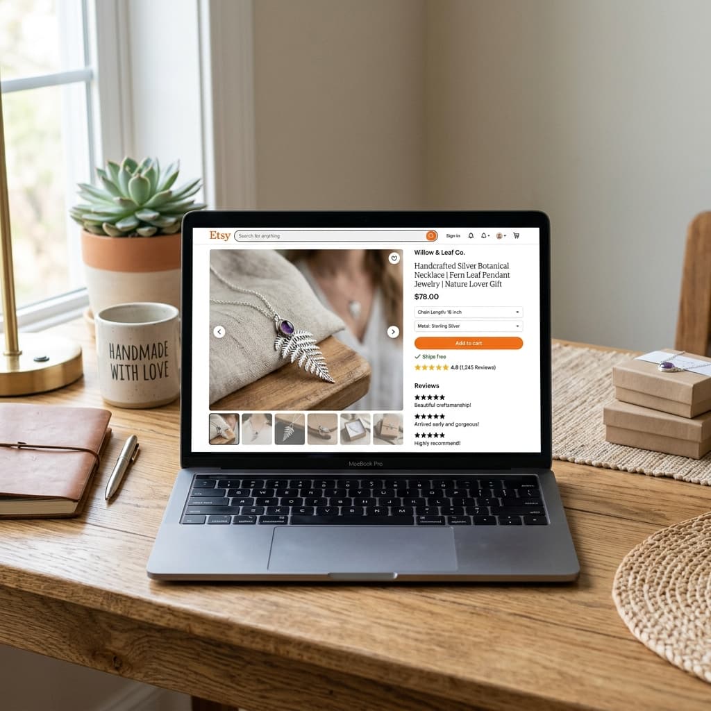 How to Write Etsy Listings That Actually Rank and Convert - cover illustration