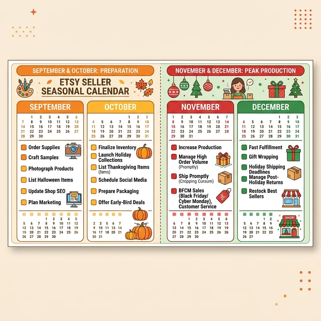 Building a Seasonal Workflow for Etsy Peak Periods - illustration