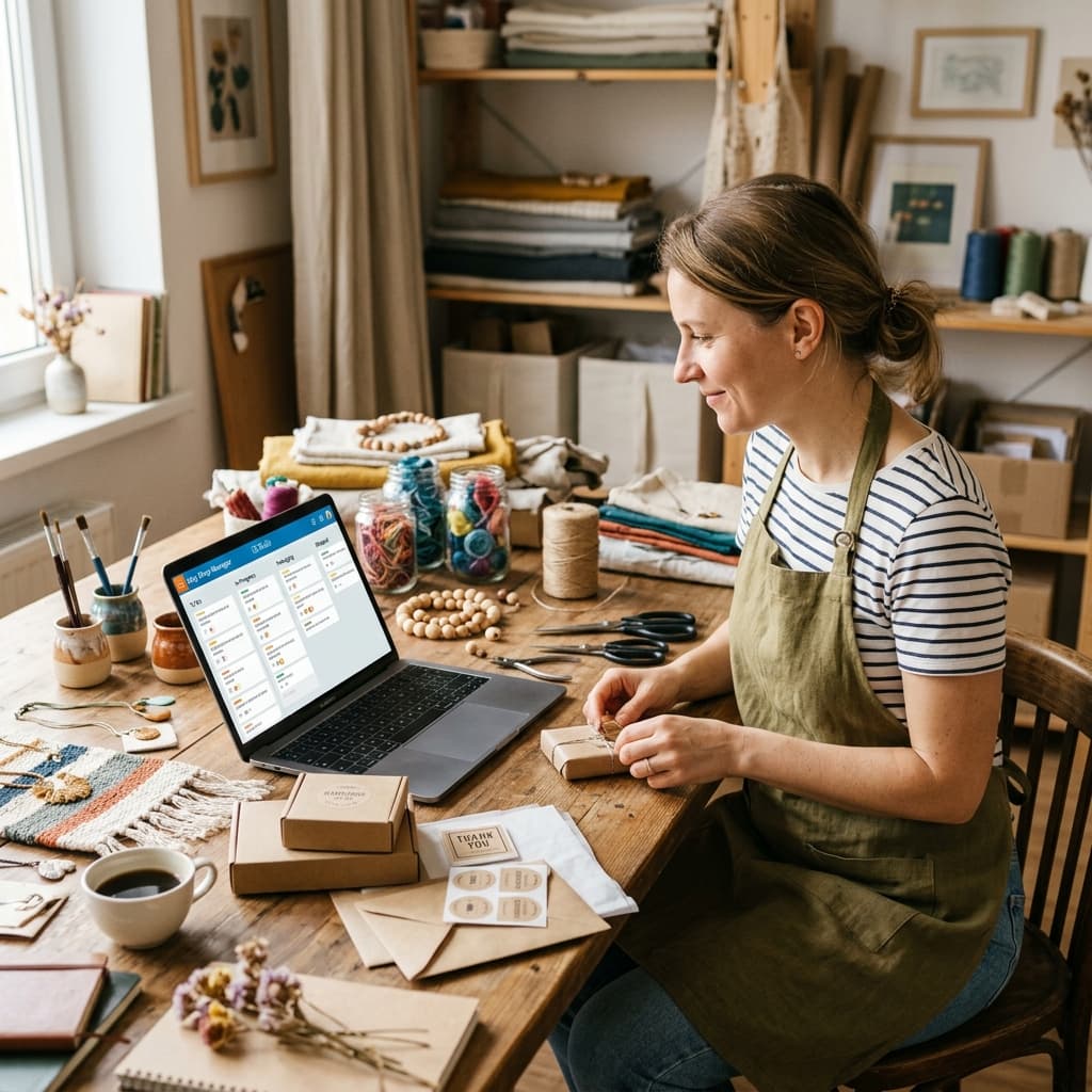 How Etsy Sellers Use a Task System to Stop Drowning in Orders - cover illustration