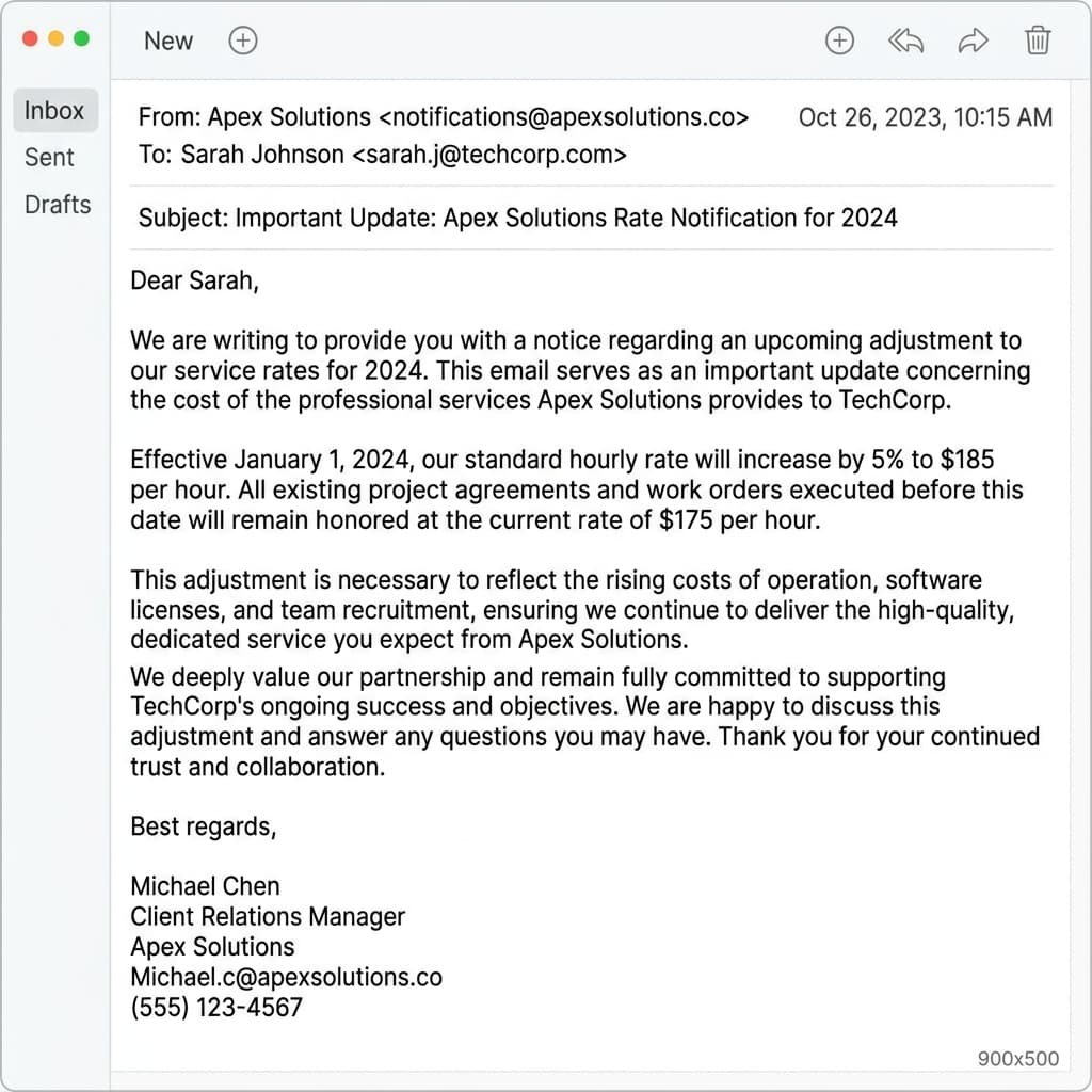 How to Write the Rate Increase Email (With Templates) - illustration