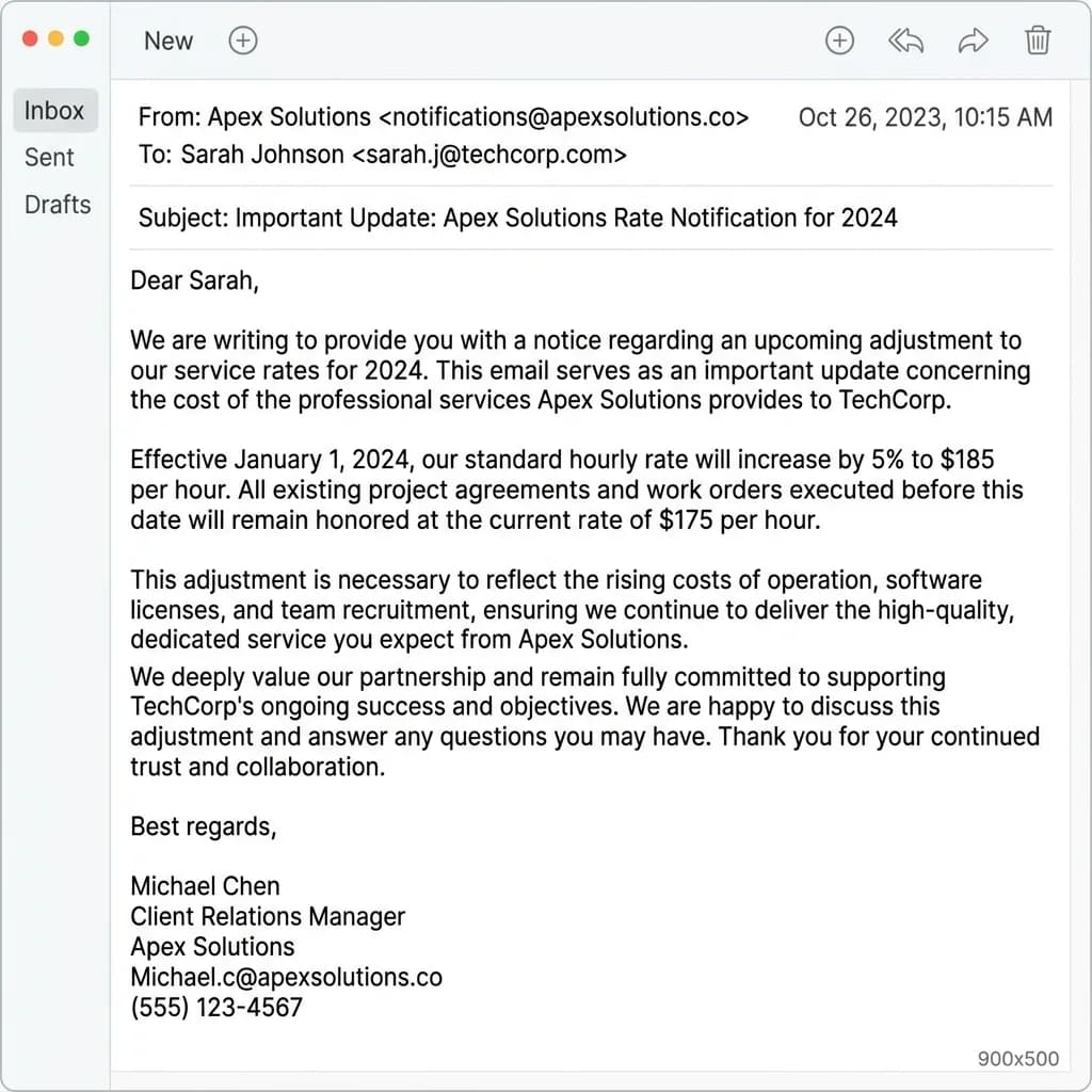 How to Write the Rate Increase Email (With Templates) - illustration
