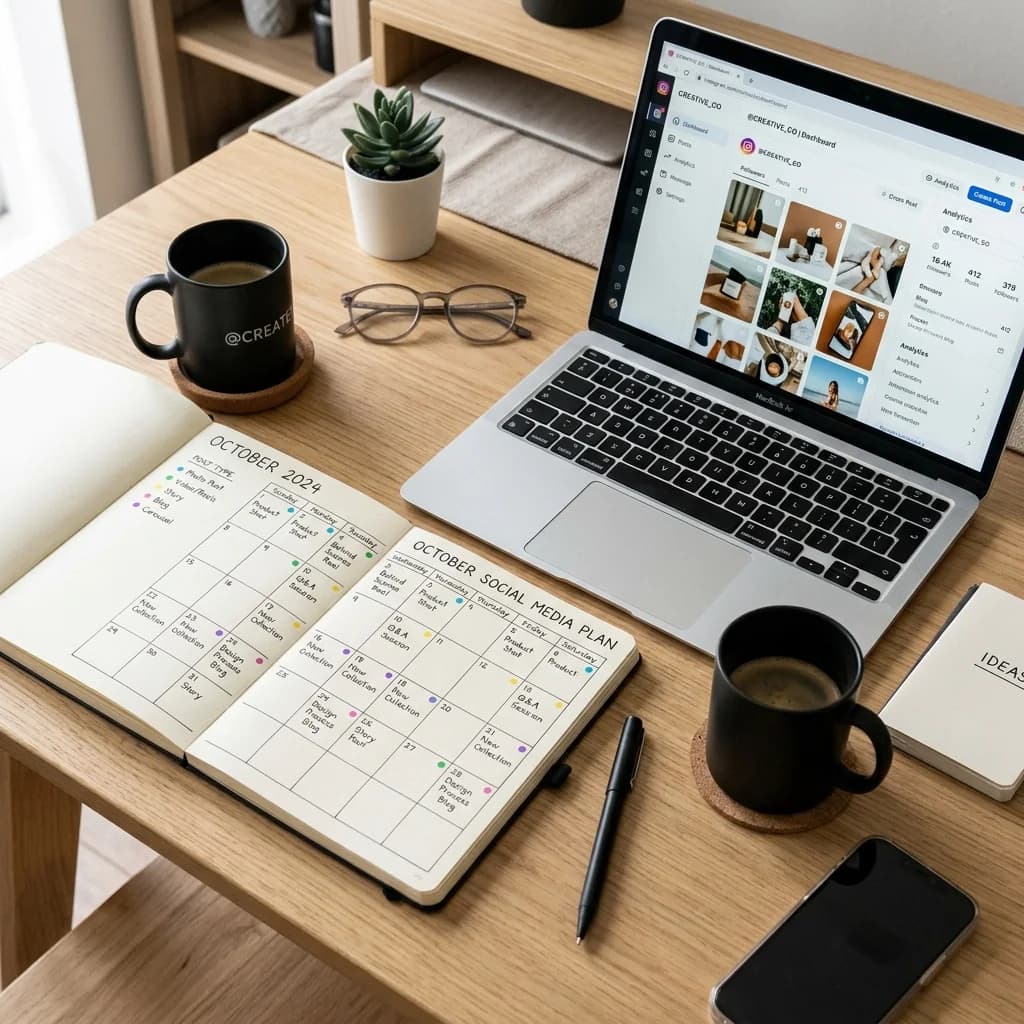 How to Build a Monthly Social Media Content Plan in 2 Hours - cover illustration