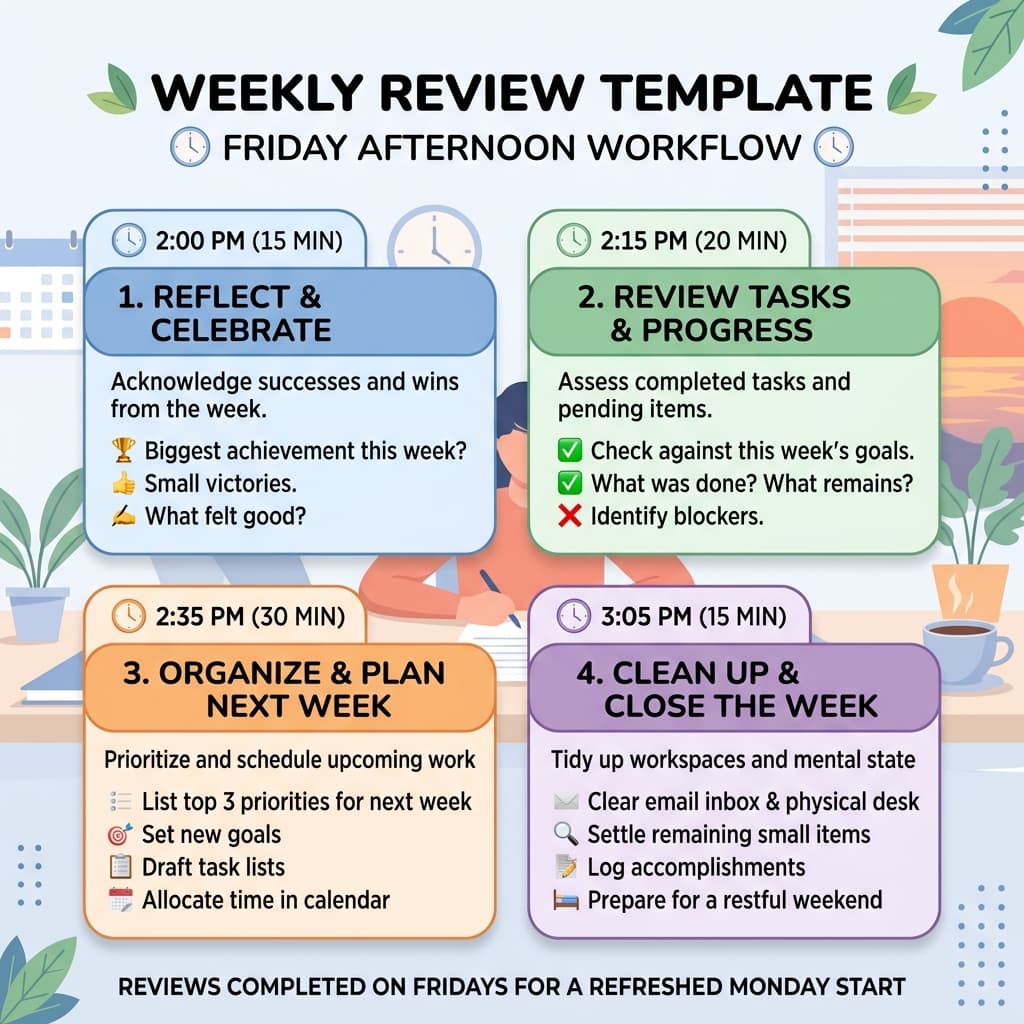 The Four-Part Review Structure - illustration