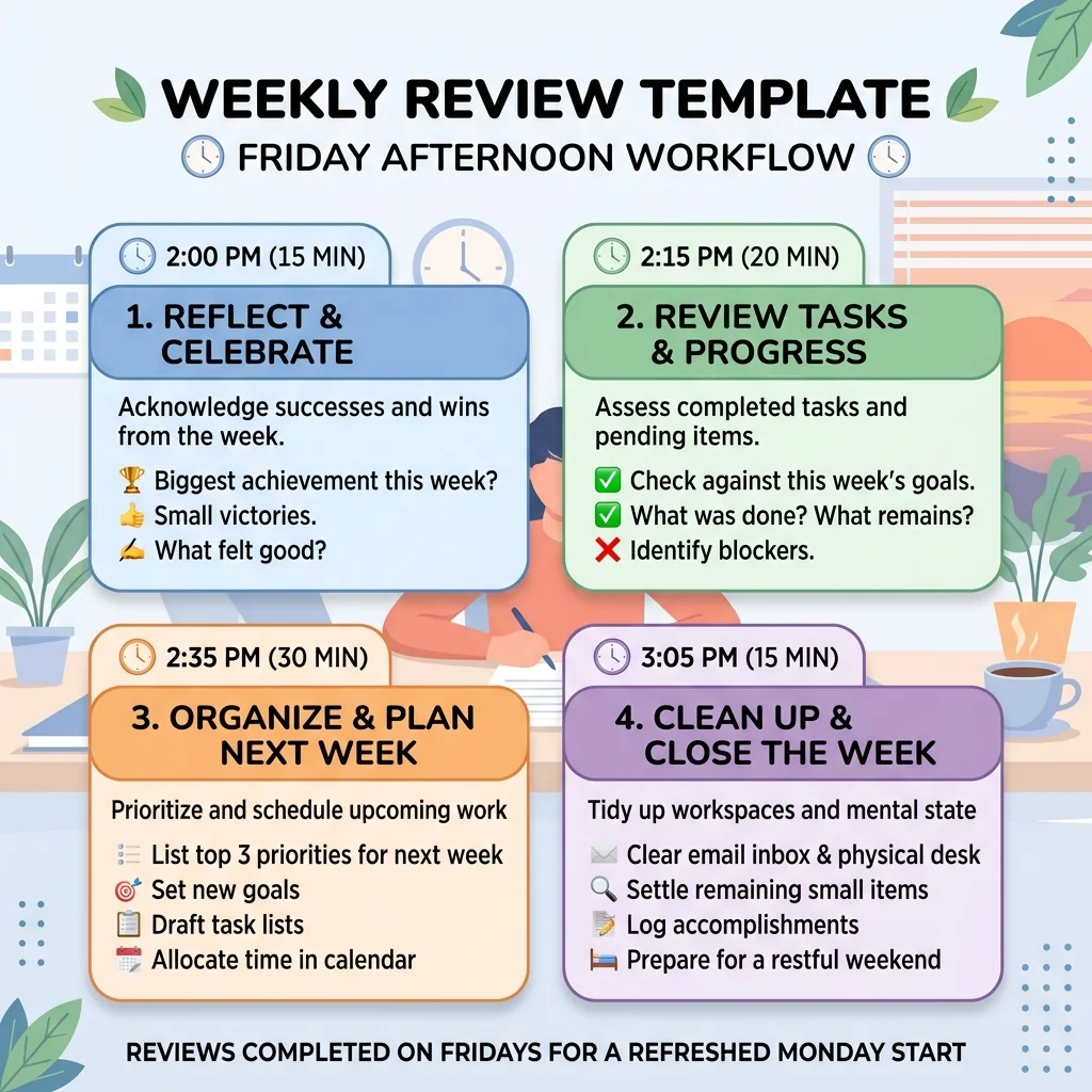 The Four-Part Review Structure - illustration