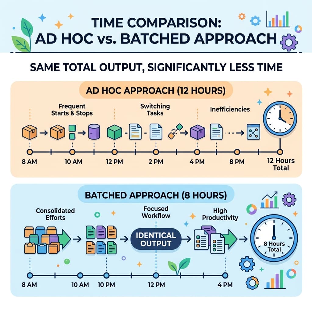 Batching: Making 10 Hours Feel Like 20 - illustration