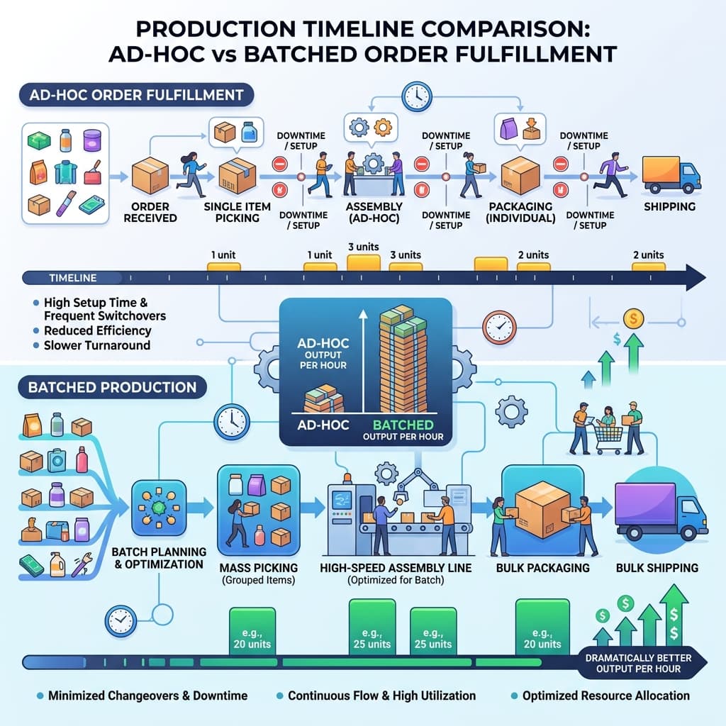 Batching Production to Multiply Output - illustration