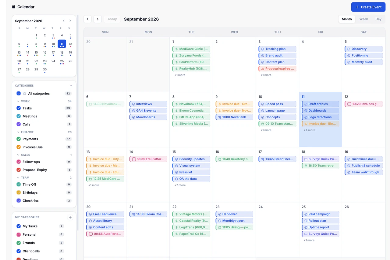 Calendar — Melororium screenshot