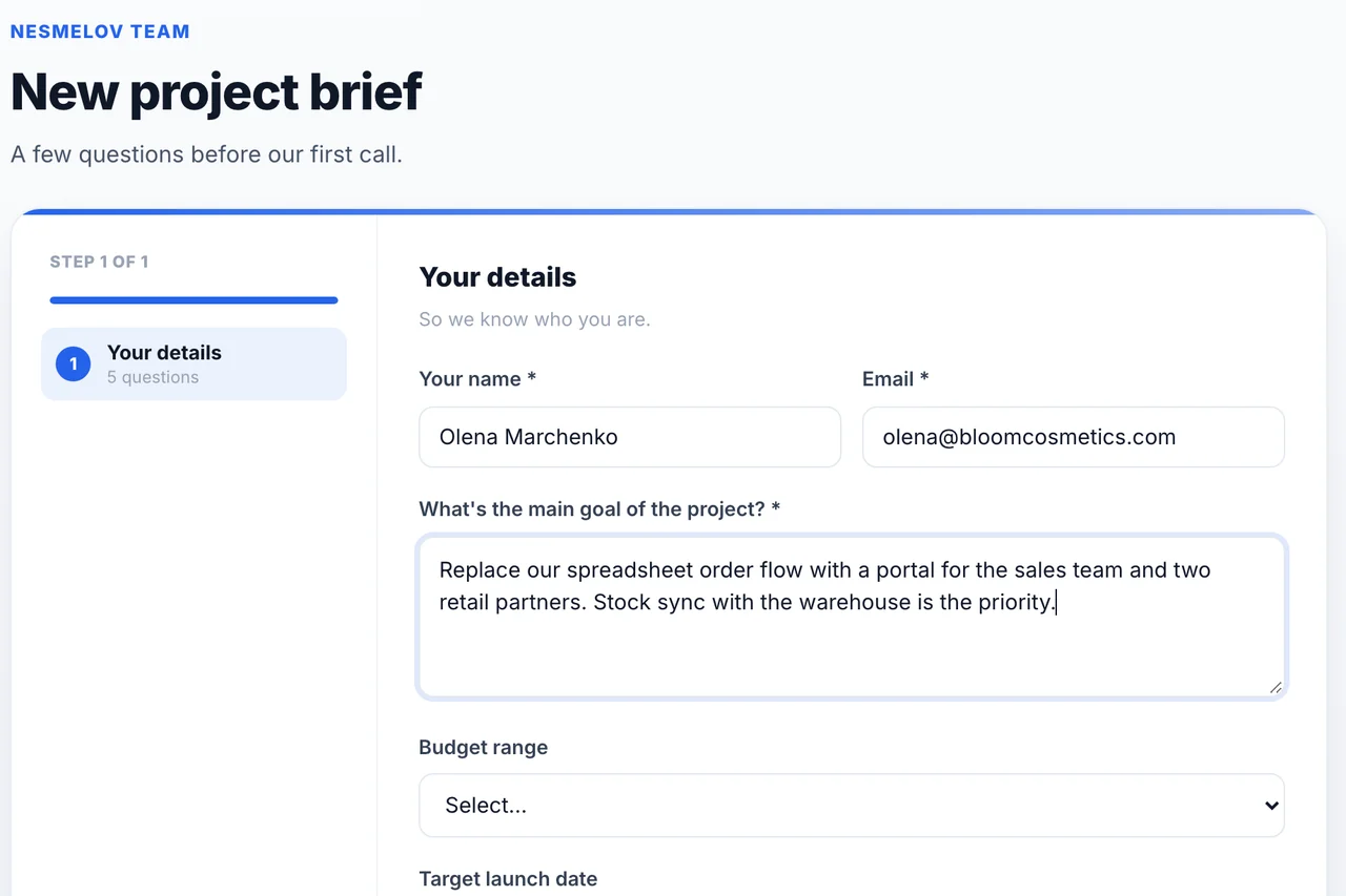 Client Briefing — Structure