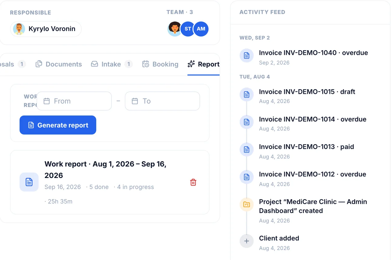 Clients — Reporting