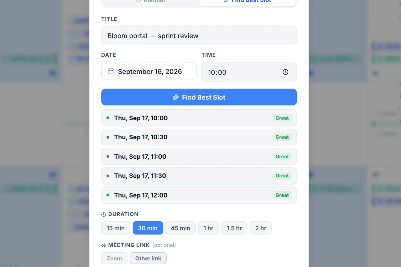 Meetings — Scheduling