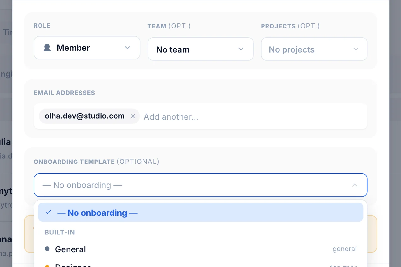 Smart Onboarding — Day one