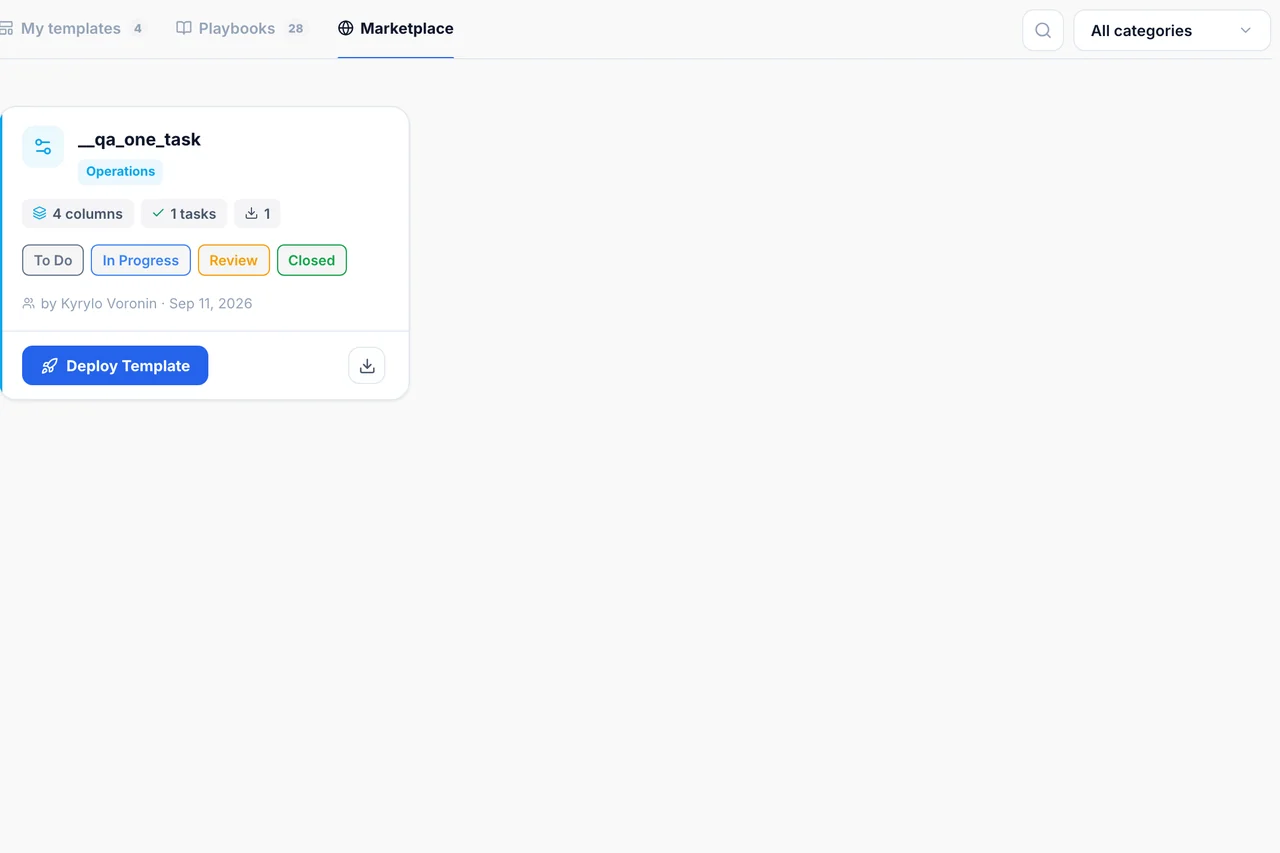 Smart Templates — Marketplace